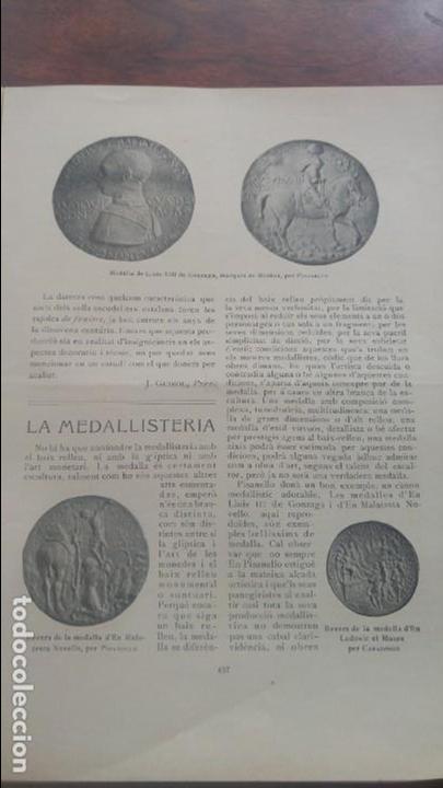 Coleccionismo de revistas y peri&oacute;dicos: MEDALLISTERIA MEDALLAS MEDALLA PLAQUETAS DE BRONZE REVISTA D'ART EN CATALA ANY 1919