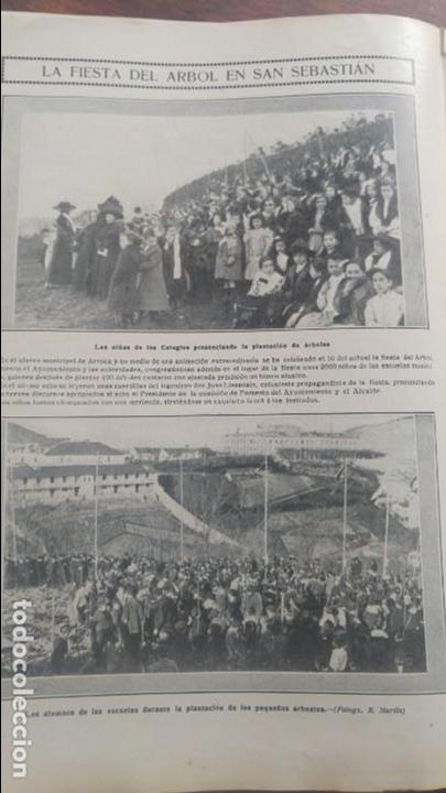 Collezionismo di Riviste e Giornali: LA FIESTA DEL ARBOL EN SAN SEBASTIAN VIVERO MUNICIPAL ARROCA HOJA A&Ntilde;O 1912