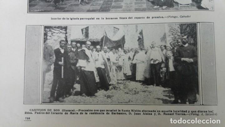 Collezionismo di Riviste e Giornali: CASTEJON DE SOS HUESCA PROCESION SANTA MISION HOJA A&Ntilde;O 1912
