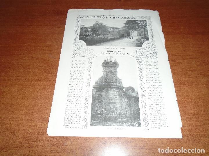 Coleccionismo de Revistas y Peri&oacute;dicos: RETAL 1911: LI&Eacute;RGANES. PUENTE VIESGO. CRUZ DE RUBALCAVA. PALACIO DE LOS CUESTAS. DIBUJO DE LARREGLA