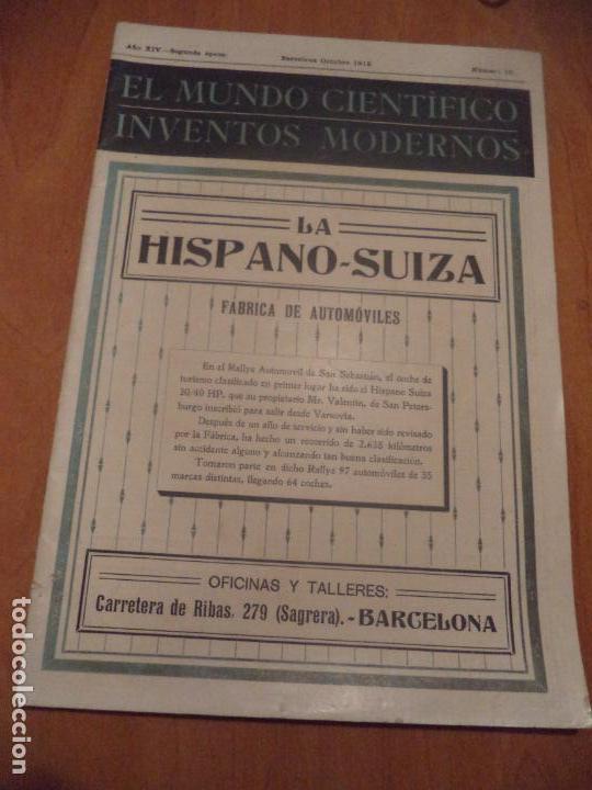 Collection Magazines and Newspapers: REVISTA. EL MUNDO CIENTIFICO INVENTOS MODERNOS. A&Ntilde;O XIV. OCTUBRE-1912. N&ordm; 10.