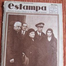 Coleccionismo de Revistas y Periódicos: 1932-ESTAMPA.ALZAMIENTO JACA.CICERONES SEVILLA.PARLAMENTO CATALAN.CARCEL NEGROS.MAQUINA COSER. Lote 131926306