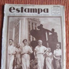 Coleccionismo de Revistas y Periódicos: 1932-ESTAMPA.MADRID ACTUAL.TONTOS VALENCIA GRATIS TOROS.HORREOS COMBARRO. IZARO.MOTIN PAN ZARAGOZA. Lote 131927306