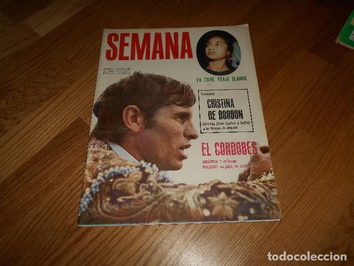Coleccionismo de Revistas y Peri&oacute;dicos: SEMANA REVISTA SEMANA AGOSTO 1965 EL CORDOBES SANTANA GISBERT LOS BEATLES SIMCA 1000 RARA !!!