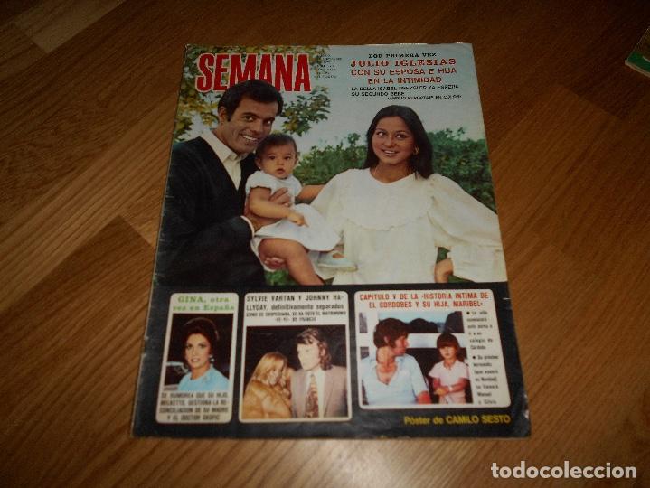 Coleccionismo de Revistas y Peri&oacute;dicos: Revista semana n&ordm; 1700 Septiembre de 1972 Julio Iglesias e Isabel Preysler NO Poster