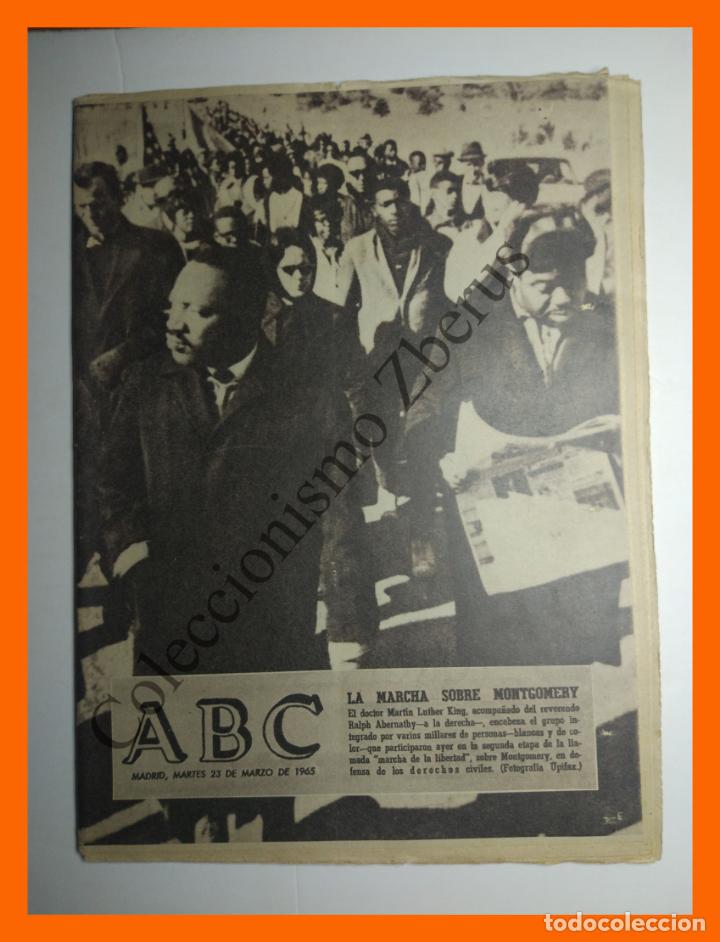 Coleccionismo de Revistas y Peri&oacute;dicos: ABC 23 Marzo 1965 - Martin Luther King y Ralph Abernathy, Marcha de la Libertad