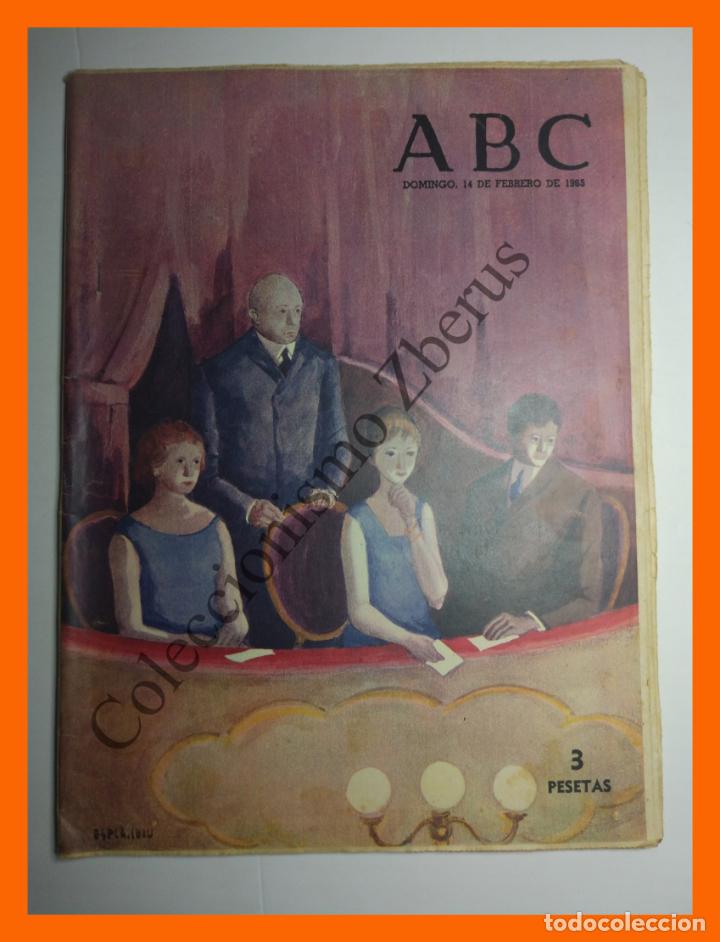 Coleccionismo de Revistas y Peri&oacute;dicos: ABC 14 Febrero 1965 - Monse&ntilde;or Journet; Centenario Angel Ganivet