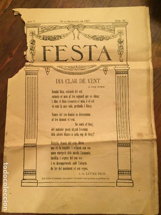 Collectionnisme de Revues et Journaux: Antigua revista Festa dia clar de vent a&ntilde;o 1917