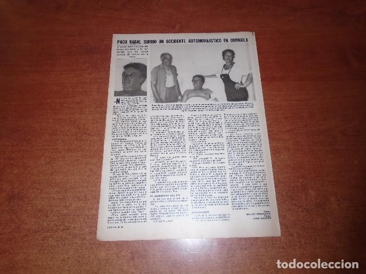 Collection Magazines and Newspapers: RETAL PRENSA 1980: PACO RABAL ACCIDENTE AUTOMOVIL&Iacute;STIOC EN ORIHUELA (ALICANTE)