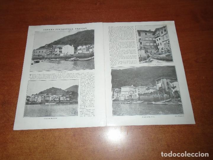 Coleccionismo de Revistas y Peri&oacute;dicos: RETAL PRENSA 1911 GUIPUZCOA. SAN SEBASTI&Aacute;N. PASAJES DE SAN PEDRO Y DE SAN JUAN. DIBUJO DE MIRA.