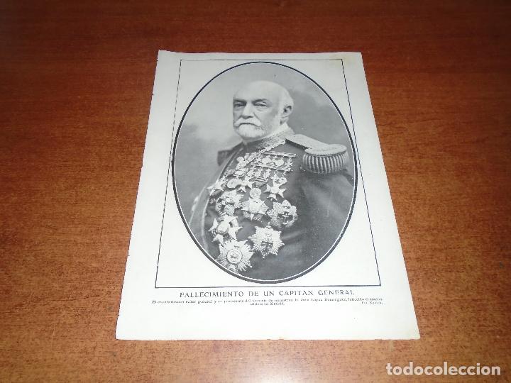 Coleccionismo de Revistas y Peri&oacute;dicos: RETAL PRENSA 1911 FALLECIMIENTO CAPIT&Aacute;N  GNERAL L&Oacute;PEZ DOM&Iacute;NGUEZ