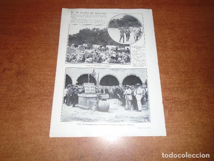 Coleccionismo de Revistas y Peri&oacute;dicos: RETAL PRENSA 1911 MAURA EN EL CASTILLO DE BELLVER, PALMA DE MALLORCA. INUDACI&Oacute;N EN RESINA