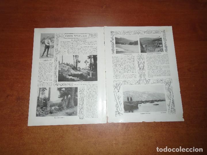 Coleccionismo de Revistas y Peri&oacute;dicos: RETAL PRENSA 1911 ESPA&Ntilde;A PINTORESCA: EL GUADARRAMA. DIBUJO DE XAUDAR&Oacute;.