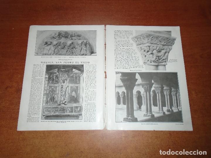 Collectionnisme de Revues et Journaux: RETAL PRENSA 1911 HUESCA. MONASTERIO DE SAN PEDRO EL VIEJO. DIBUJO DE RAM&Iacute;REZ.