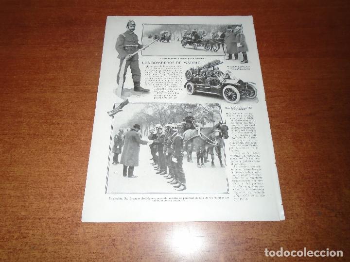 Collectionnisme de Revues et Journaux: RETAL PRENSA 1911 BOMBEROS DE MADRID. CACER&Iacute;A EN C&Oacute;RDOBA.