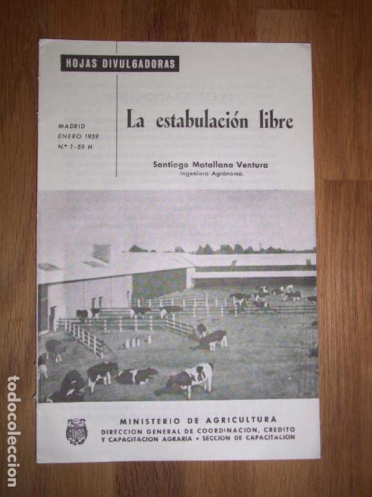 Colecionismo de Revistas e Jornais: MATALLANA VENTURA, Santiago. La estabulaci&oacute;n libre (Hojas Divulgadoras ; 1959 ; N&ordm; 1 - 59 H)