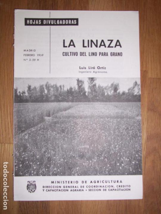 Colecionismo de Revistas e Jornais: LIR&Oacute;, Luis. La linaza : Cultivo de lino para grano (Hojas Divulgadoras ; 1959 ; N&ordm; 3 - 59 H)