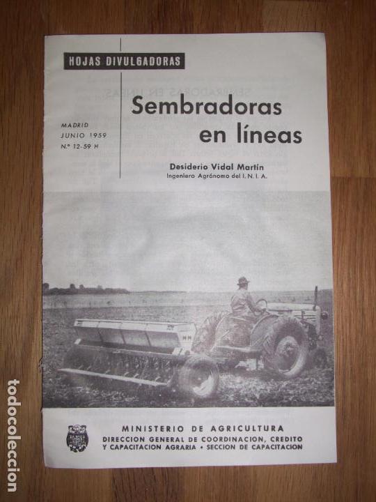 Colecionismo de Revistas e Jornais: VIDAL, Desiderio. Sembradoras en l&iacute;nea (Hojas Divulgadoras ; 1959 ; N&ordm; 12 - 59 H)