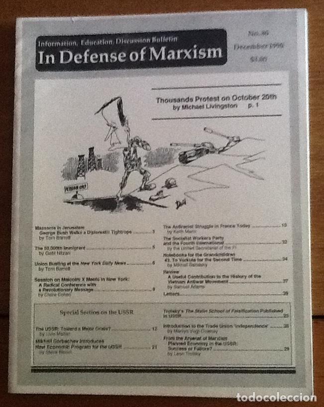 Collection Magazines and Newspapers: In defense of Marxism.N&ordm; 80, 1990. Fourth Internacionalist Tendency. Trotskismo USA
