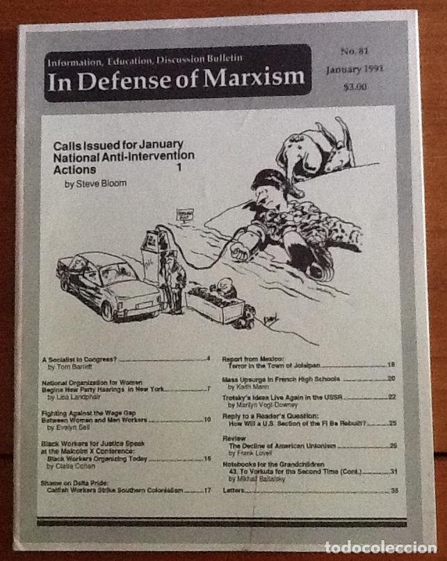 Collection Magazines and Newspapers: In defense of Marxism.N&ordm; 81, 1991. Fourth Internacionalist Tendency. Trotskismo USA
