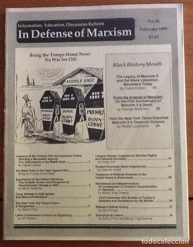 Collection Magazines and Newspapers: In defense of Marxism.N&ordm; 82, 1991. Fourth Internacionalist Tendency. Trotskismo USA
