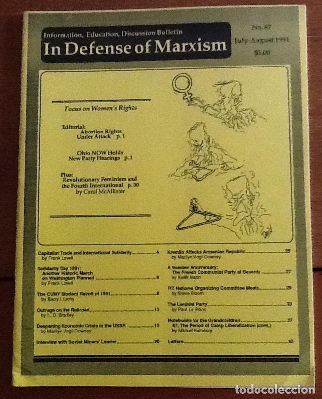 Collection Magazines and Newspapers: In defense of Marxism.N&ordm; 87, 1991. Fourth Internacionalist Tendency. Trotskismo USA