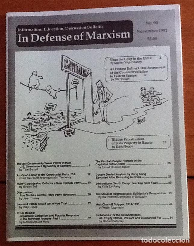 Collection Magazines and Newspapers: In defense of Marxism.N&ordm; 90, 1991. Fourth Internacionalist Tendency. Trotskismo USA