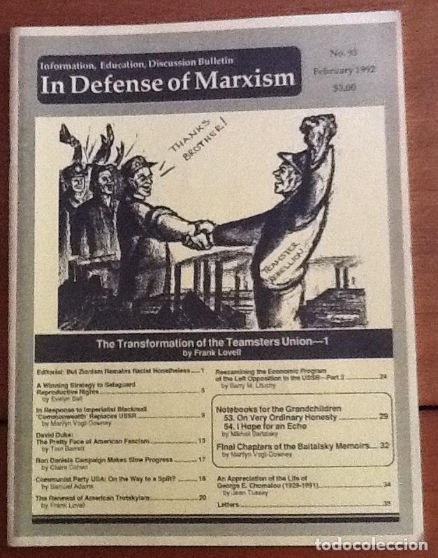 Collection Magazines and Newspapers: In defense of Marxism.N&ordm; 93, 1992. Fourth Internacionalist Tendency. Trotskismo USA