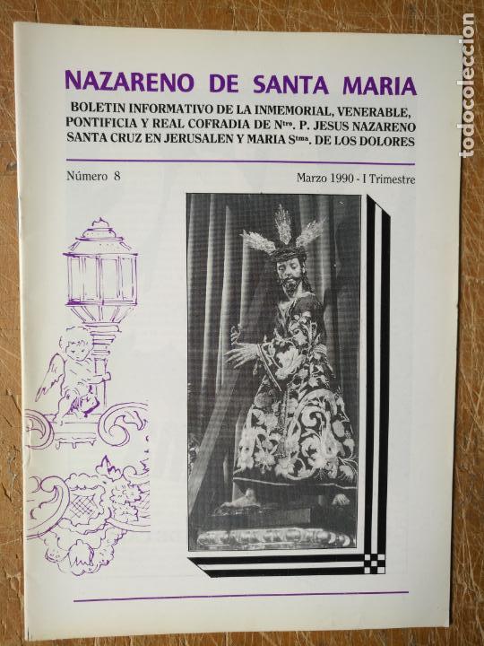 Coleccionismo de Revistas y Peri&oacute;dicos: ANTIGUO BOLETIN REVISTA COFRADE , SEMANA SANTA CADIZ CRISTO NAZARENO DE SANTA MARIA