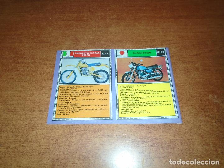 Coleccionismo de Revistas y Peri&oacute;dicos: RETAL PRENSA 1979: FICHAS COLECCIONABLES: MOTOCICLETA ANCILLOTTI SCARAB 250 FH Y SUZUKI GT 500
