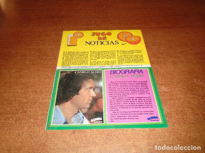 Coleccionismo de revistas y peri&oacute;dicos: RETAL PRENSA 1979: CAMILO SESTO BIOGRAF&Iacute;A