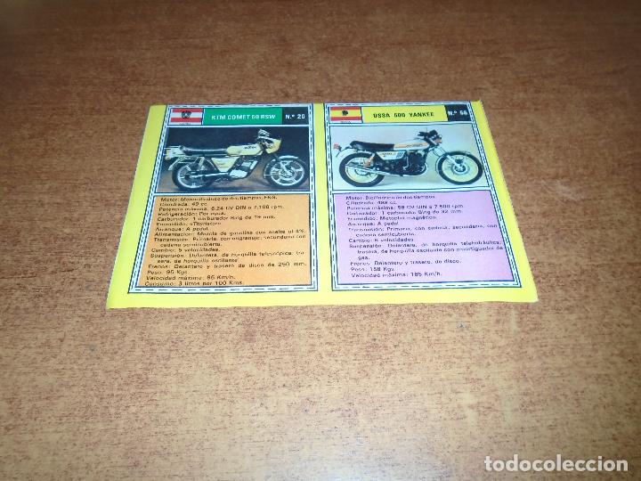 Coleccionismo de Revistas y Peri&oacute;dicos: RETAL PRENSA 1980: FICHAS COLECCIONABLES MOTOCICLETAS KTM COMET 50 RSW Y OSSA 500 YANKEE