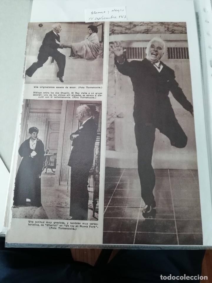 Sammeln von Zeitschriften und Zeitungen: Charlot en 1957 en recorte (R4183) 1 p&aacute;gina revista Blanco y Negro de ese a&ntilde;o