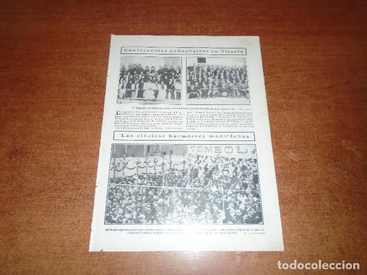Collectionnisme de Revues et Journaux: RETAL PRENSA DE 1908 CONFERENCIAS PEDAG&Oacute;GICAS EN VITORIA. CANJE DUROS SEVILLANOS. KERMESSES MADRILE&Ntilde;