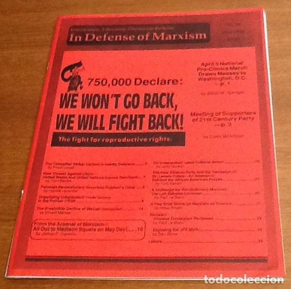 Collection Magazines and Newspapers: In defense of marxismo, no 96, 1992. Fourth Internacionalist Tendency. Trotskismo USA