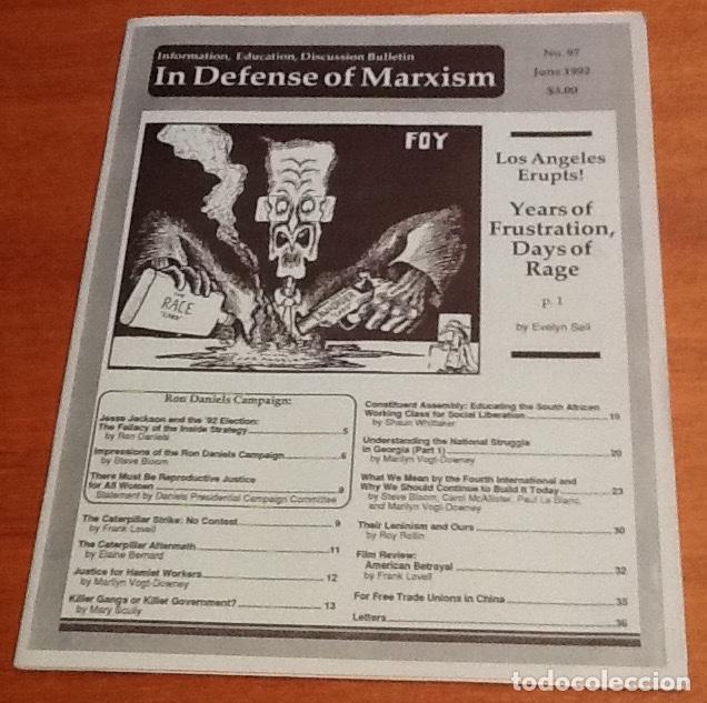 Collection Magazines and Newspapers: In defense of marxism, no 97, 1992. Fourth Internacionalist Tendency. Trotskismo USA