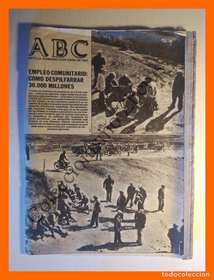 Coleccionismo de Revistas y Peri&oacute;dicos: ABC Sevilla domingo 10 Abril 1983 - Empleo comunitario: como despilfarrar 30.000 millones