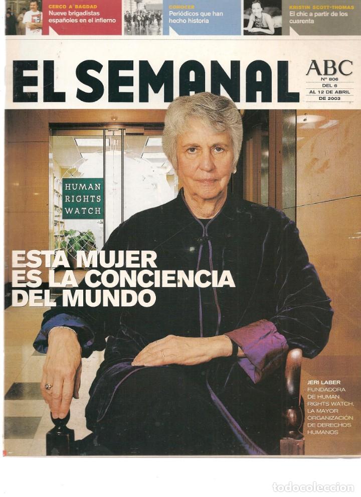 Coleccionismo de Revistas y Peri&oacute;dicos: EL SEMANAL ABC. N&ordm; 806. JERI LABER. 12 ABRIL 2003.(RF.MA) B/2