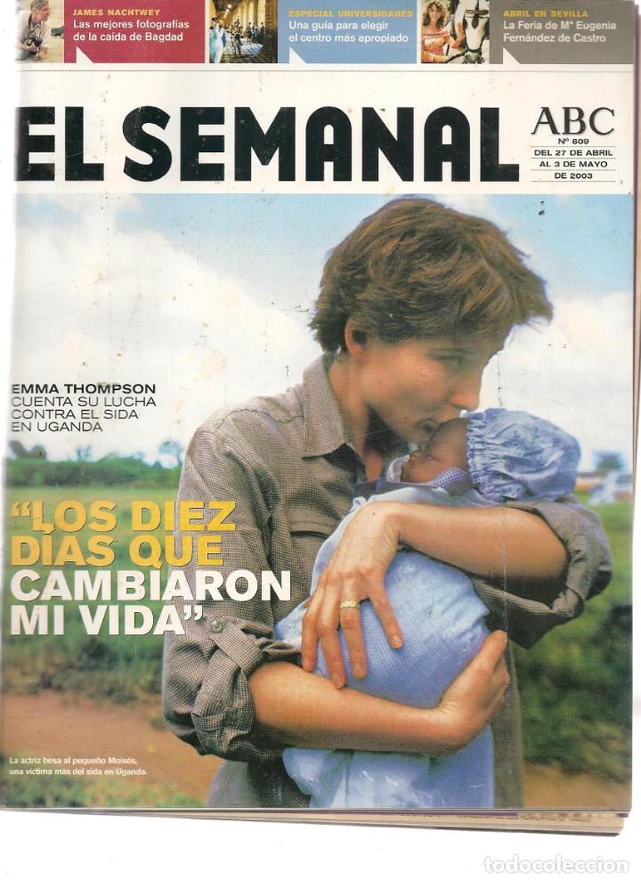 Coleccionismo de Revistas y Peri&oacute;dicos: EL SEMANAL ABC. N&ordm; 809. EMMA THOMPSON. 3 MAYO 2003.(RF.MA) B/2