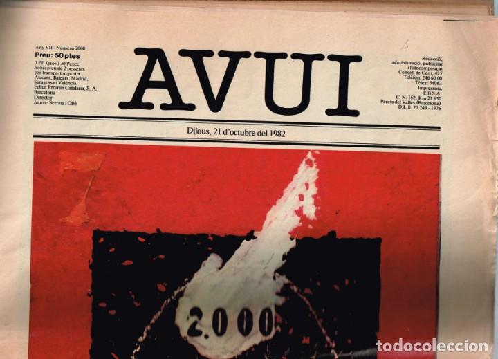 Collezionismo di Riviste e Giornali: AVUI  N&ordm; 2000  21 d'octubre del 1982