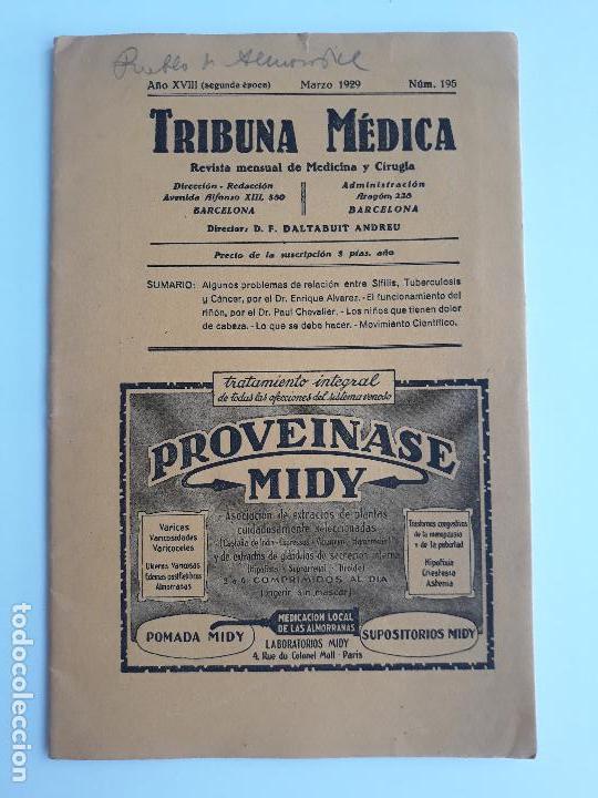 Collection Magazines and Newspapers: REVISTA MEDICA TRIBUNA MEDIA. MARZO 1929. NUMERO 195