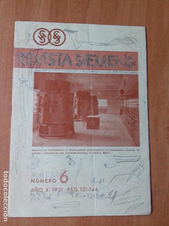 Collectionnisme de Revues et Journaux: REVISTA. SIEMENS. N&ordm;6. A&Ntilde;O X 1931.