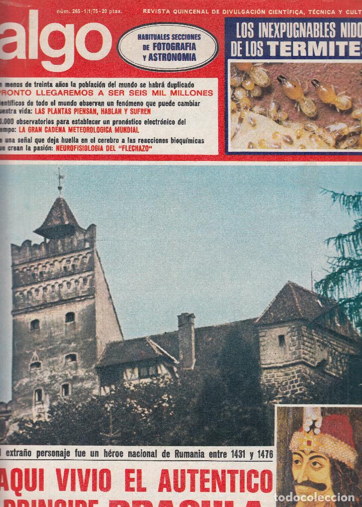 Coleccionismo de revistas y peri&oacute;dicos: REVISTA ALGO N&ordm; 265 A&Ntilde;O 1975.AQUI VIVIO EL CONDE PRINCIPE DRACULA. ONTRAPORTADA:SUZUKI TM 250 JAPON.