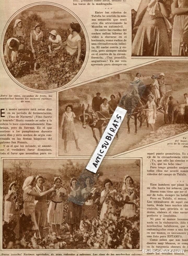 Sammeln von Zeitschriften und Zeitungen: REVISTA A&Ntilde;O 1931 VENDIMIA VINO D TAFALLA NAVARRA VENTA DE PABLO PANCORBO CASTA&Ntilde;UELAS ESCUELA EN DEVA