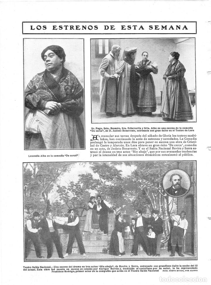 Collezionismo di Riviste e Giornali: 1909 HOJA REVISTA MADRID TEATRO DE LARA DE CERCA ACTRICES LEOCADIA ALBA BREM&Oacute;N ECHEVARRIA ACTOR PUGA