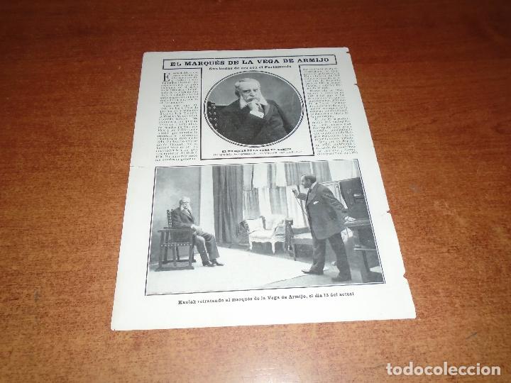 Collectionnisme de Revues et Journaux: RETAL PRENSA 1904: MARQU&Eacute;S DE LA VEGA DE ARMIJO - ART&Iacute;CULO MADRID DE DIONISIO P&Eacute;REZ.