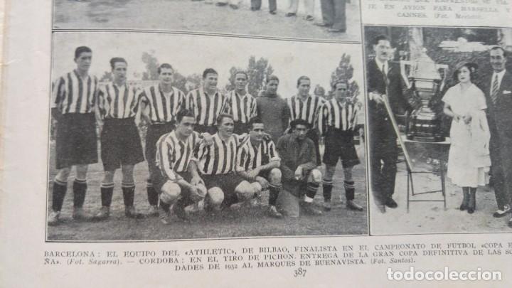 Collection Magazines and Newspapers: EQUIPO DE FUTBOL DEL ATHLETIC DE BILBAO FINALISTA EN LA COPA DE ESPA&Ntilde;A HOJA A&Ntilde;O 1932