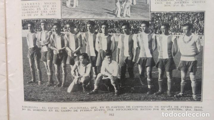 Colecionismo de Revistas e Jornais: EQUIPO DEL NACIONAL CAMPEONATO DE ESPA&Ntilde;A DE FUTBOL MANRESA PESCADOR CARPA 3 KG HOJA A&Ntilde;O 1932