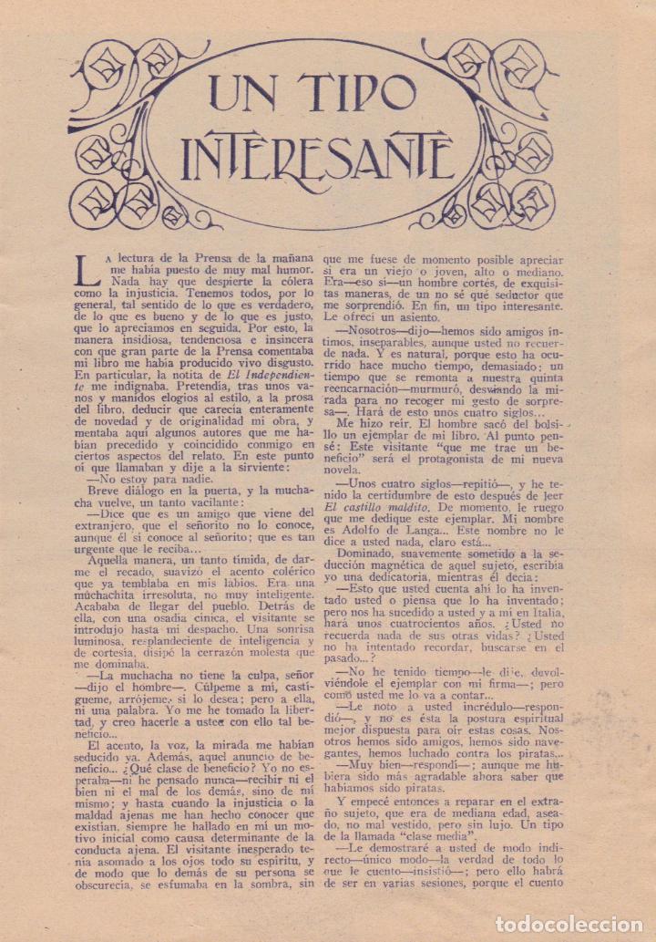 Coleccionismo de Revistas y Peri&oacute;dicos: Un tipo interesante / cuento de Roberto Molina; dibujo de Regidor - 1933