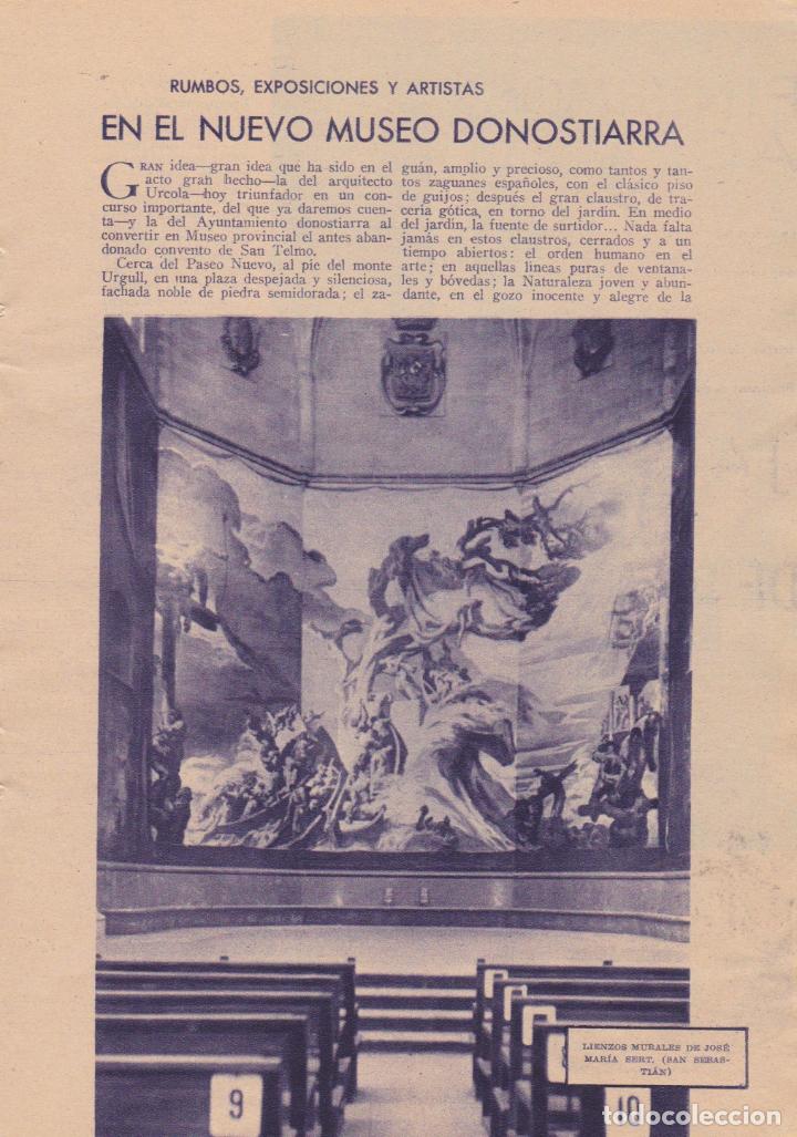 Coleccionismo de revistas y peri&oacute;dicos: * MUSEO SAN TELMO, Donostia * Jose M&ordf; SERT * En el nuevo museo donostiarra - 1933